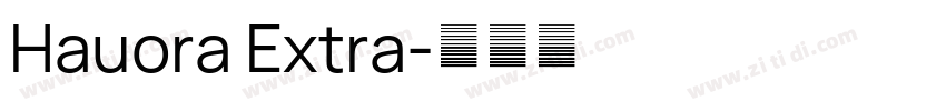 Hauora Extra字体转换